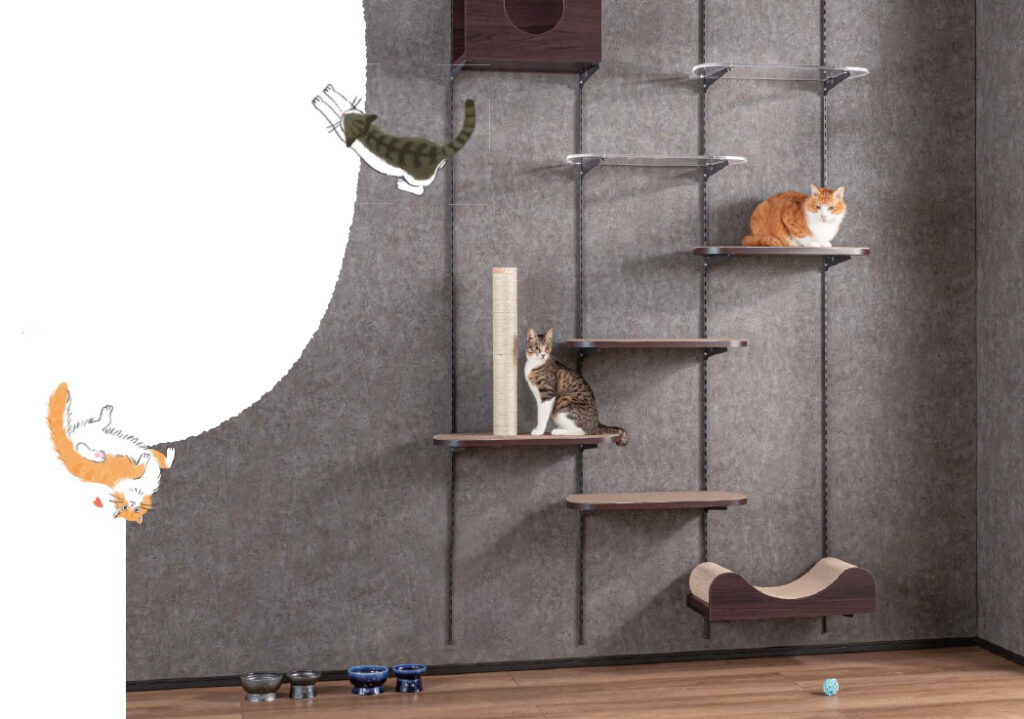 壁面キャットウォーク【FREE HANGING SHELF フリーハンギングシェルフ 